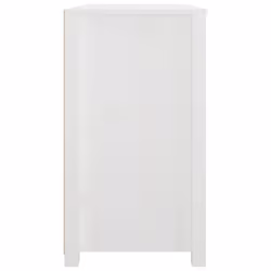 vidaXL Side Cabinet Side Table Storage Cupboard Sideboard Solid Wood Pine - White, 100 x 40 x 72 cm - Additional view 4