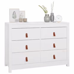 vidaXL Side Cabinet Side Table Storage Cupboard Sideboard Solid Wood Pine - White, 100 x 40 x 72 cm - Additional view 7