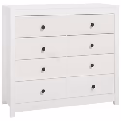 vidaXL Side Cabinet Side Table Storage Cupboard Sideboard Solid Wood Pine - White, 100 x 40 x 90 cm - Additional view 2