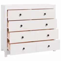 vidaXL Side Cabinet Side Table Storage Cupboard Sideboard Solid Wood Pine - White, 100 x 40 x 90 cm - Additional view 3