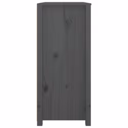 vidaXL Side Cabinet Side Table Storage Cupboard Sideboard Solid Wood Pine - Grey, 100 x 40 x 90 cm - Additional view 5