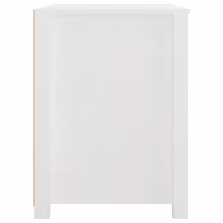 vidaXL Side Cabinet Side Table Storage Cupboard Sideboard Solid Wood Pine - White, 100 x 40 x 54 cm - Additional view 2