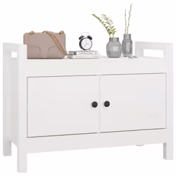 vidaXL Solid Wood Pine Hall Bench Chair Multi Colours 80x40x43 cm/80x40x60 cm - White, 80 x 40 x 60 cm - Additional view 7