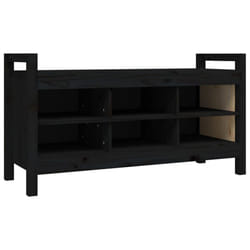 vidaXL Solid Wood Pine Hall Bench Chair Multi Colours 80x40x43 cm/80x40x60 cm - Black, 110 x 40 x 60 cm