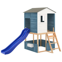 vidaXL Outdoor Playset Garden Playhouse Playground Equipment Solid Wood Fir