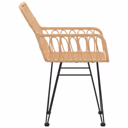 VidaXL 319426 outdoor chair Terrace Polyethylene, Polyrattan, Steel - Additional view 5