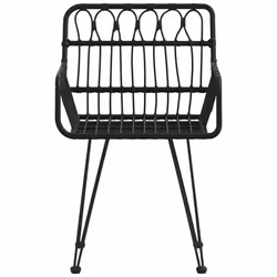 VidaXL 319427 outdoor chair Terrace Polyethylene, Polyrattan, Steel Black - Additional view 4