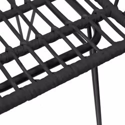 VidaXL 319427 outdoor chair Terrace Polyethylene, Polyrattan, Steel Black - Additional view 8