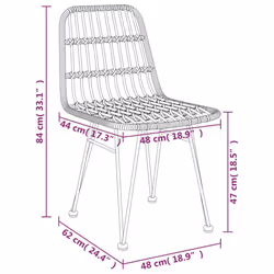 VidaXL 319428 outdoor chair Terrace Polyethylene, Polyrattan, Steel - Additional view 3
