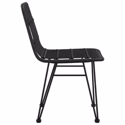 VidaXL 319429 outdoor chair Terrace Polyethylene, Polyrattan, Steel Black - Additional view 5