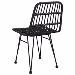 VidaXL 319429 outdoor chair Terrace Polyethylene, Polyrattan, Steel Black - Additional view 6
