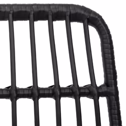 VidaXL 319429 outdoor chair Terrace Polyethylene, Polyrattan, Steel Black - Additional view 7