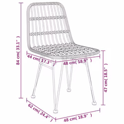 VidaXL 319429 outdoor chair Terrace Polyethylene, Polyrattan, Steel Black - Additional view 8