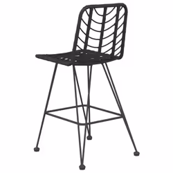 VidaXL 319431 outdoor chair Terrace Polyethylene, Polyrattan, Steel Black - Additional view 5