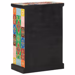 vidaXL Solid Wood Mango Hand Painted Sideboard with Doors Cabinet Cupboard - Additional view 4
