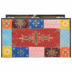 vidaXL Solid Wood Mango Hand Painted Sideboard with Doors Cabinet Cupboard - Additional view 5