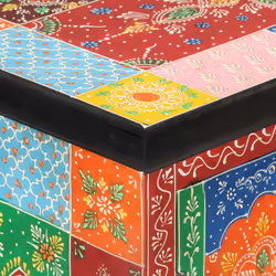 vidaXL Solid Wood Mango Hand Painted Sideboard with Doors Cabinet Cupboard - Additional view 6