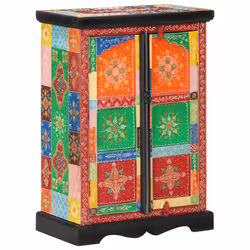 vidaXL Solid Wood Mango Hand Painted Sideboard with Doors Cabinet Cupboard - Additional view 9