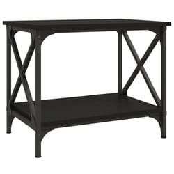 vidaXL Side Table Engineered Wood Accent Tea End Lamp Table Multi Colours - black