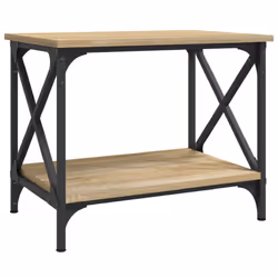 vidaXL Side Table Engineered Wood Accent Tea End Lamp Table Multi Colours - sonoma oak