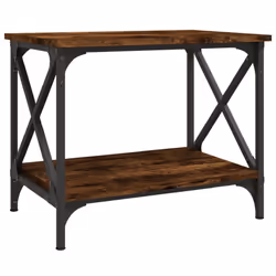 vidaXL Side Table Engineered Wood Accent Tea End Lamp Table Multi Colours - smoked oak