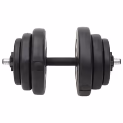 vidaXL Barbell Workout Home Gym Workout Fitness Weight Free Weight Plate Set - 2 x 10 kg + 4 x 5 kg + 6 x 1.25 kg + 4 x 2.5 kg - Additional view 4