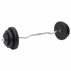 vidaXL Barbell Set Gym Fitness Dumbbell Bar Free Weight Dum Bell Barbell Bar - Curl bar - Additional view 2