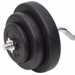 vidaXL Barbell Set Gym Fitness Dumbbell Bar Free Weight Dum Bell Barbell Bar - Super curl bar - Additional view 8