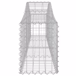 vidaXL Arched Gabion Basket Stone Basket Gabion Retaining Wall Galvanised Iron - 13 pcs, 200 x 30 x 40/60 cm - Additional view 4