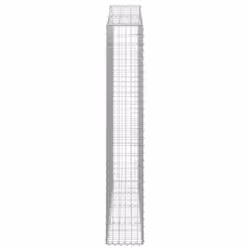 vidaXL Arched Gabion Basket Stone Basket Gabion Retaining Wall Galvanised Iron - 200 x 30 x 180/200 cm/ 6 pcs - Additional view 4
