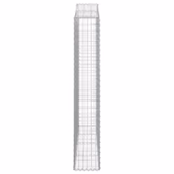 vidaXL Arched Gabion Basket Stone Basket Gabion Retaining Wall Galvanised Iron - 10 pcs, 200 x 30 x 180/200 cm - Additional view 4