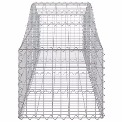 vidaXL Arched Gabion Basket Stone Basket Gabion Retaining Wall Galvanised Iron - 13 pcs, 200 x 50 x 40/60 cm - Additional view 4