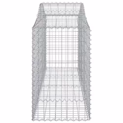 vidaXL Arched Gabion Basket Stone Basket Gabion Retaining Wall Galvanised Iron - 200 x 50 x 80/100 cm/ 7 pcs - Additional view 4