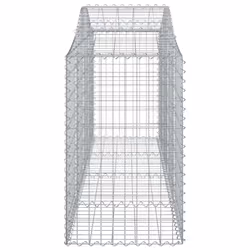 vidaXL Arched Gabion Basket Stone Basket Gabion Retaining Wall Galvanised Iron - 200 x 50 x 80/100 cm/ 50 pcs - Additional view 4
