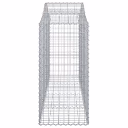 vidaXL Arched Gabion Basket Stone Basket Gabion Retaining Wall Galvanised Iron - 200 x 50 x 100/120 cm/ 50 pcs - Additional view 4
