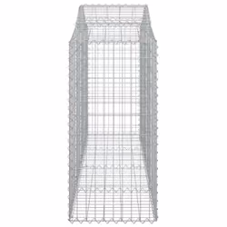vidaXL Arched Gabion Basket Stone Basket Gabion Retaining Wall Galvanised Iron - 200 x 50 x 120/140 cm/ 3 pcs - Additional view 4