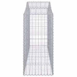 vidaXL Arched Gabion Basket Stone Basket Gabion Retaining Wall Galvanised Iron - 200 x 50 x 120/140 cm/12 pcs - Additional view 4