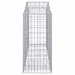 vidaXL Arched Gabion Basket Stone Basket Gabion Retaining Wall Galvanised Iron - 200 x 50 x 120/140 cm/ 20 pcs - Additional view 4