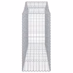 vidaXL Arched Gabion Basket Stone Basket Gabion Retaining Wall Galvanised Iron - 30 pcs, 200 x 50 x 120/140 cm - Additional view 4