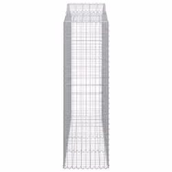 vidaXL Arched Gabion Basket Stone Basket Gabion Retaining Wall Galvanised Iron - 200 x 50 x 160/180 cm/6 pcs - Additional view 4