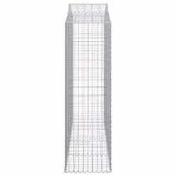 vidaXL Arched Gabion Basket Stone Basket Gabion Retaining Wall Galvanised Iron - 10 pcs, 200 x 50 x 160/180 cm - Additional view 4