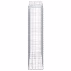 vidaXL Arched Gabion Basket Stone Basket Gabion Retaining Wall Galvanised Iron - 200 x 50 x 200/220 cm/ 2 pcs - Additional view 4