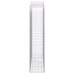 vidaXL Arched Gabion Basket Stone Basket Gabion Retaining Wall Galvanised Iron - 200 x 50 x 220/240 cm/ 2 pcs - Additional view 4