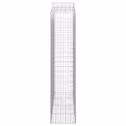vidaXL Arched Gabion Basket Stone Basket Gabion Retaining Wall Galvanised Iron - 200 x 50 x 220/240 cm/ 8 pcs - Additional view 4