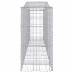 vidaXL Arched Gabion Basket Stone Basket Gabion Retaining Wall Galvanised Iron - 400 x 50 x 100/120 cm/ 2 pcs - Additional view 4