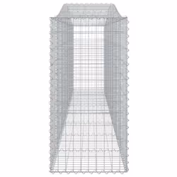 vidaXL Arched Gabion Basket Stone Basket Gabion Retaining Wall Galvanised Iron - 400 x 50 x 100/120 cm/ 4 pcs - Additional view 4