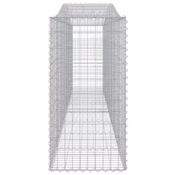 vidaXL Arched Gabion Basket Stone Basket Gabion Retaining Wall Galvanised Iron - 400 x 50 x 100/120 cm/ 5 pcs - Additional view 4