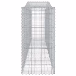 vidaXL Arched Gabion Basket Stone Basket Gabion Retaining Wall Galvanised Iron - 400 x 50 x 100/120 cm/ 25 pcs - Additional view 4