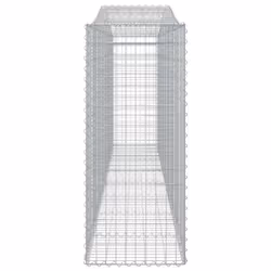 vidaXL Arched Gabion Basket Stone Basket Gabion Retaining Wall Galvanised Iron - 400 x 50 x 120/140 cm/ 3 pcs - Additional view 4