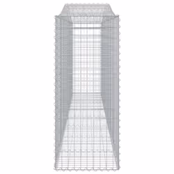 vidaXL Arched Gabion Basket Stone Basket Gabion Retaining Wall Galvanised Iron - 400 x 50 x 120/140 cm/ 4 pcs - Additional view 4
